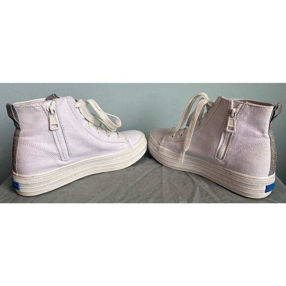 Keds High Top Sneakers Lace Up Confetti Smiley Face Girl's Size 1 - Picture 7 of 11